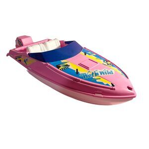 Wet N' Wild 1990 Barbie Arco Toy Speed Boat Pink Vintage Superstar Vehicle